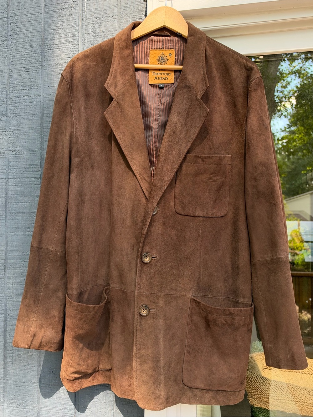 Vintage Brown Suede Blazer Territory Ahead M
